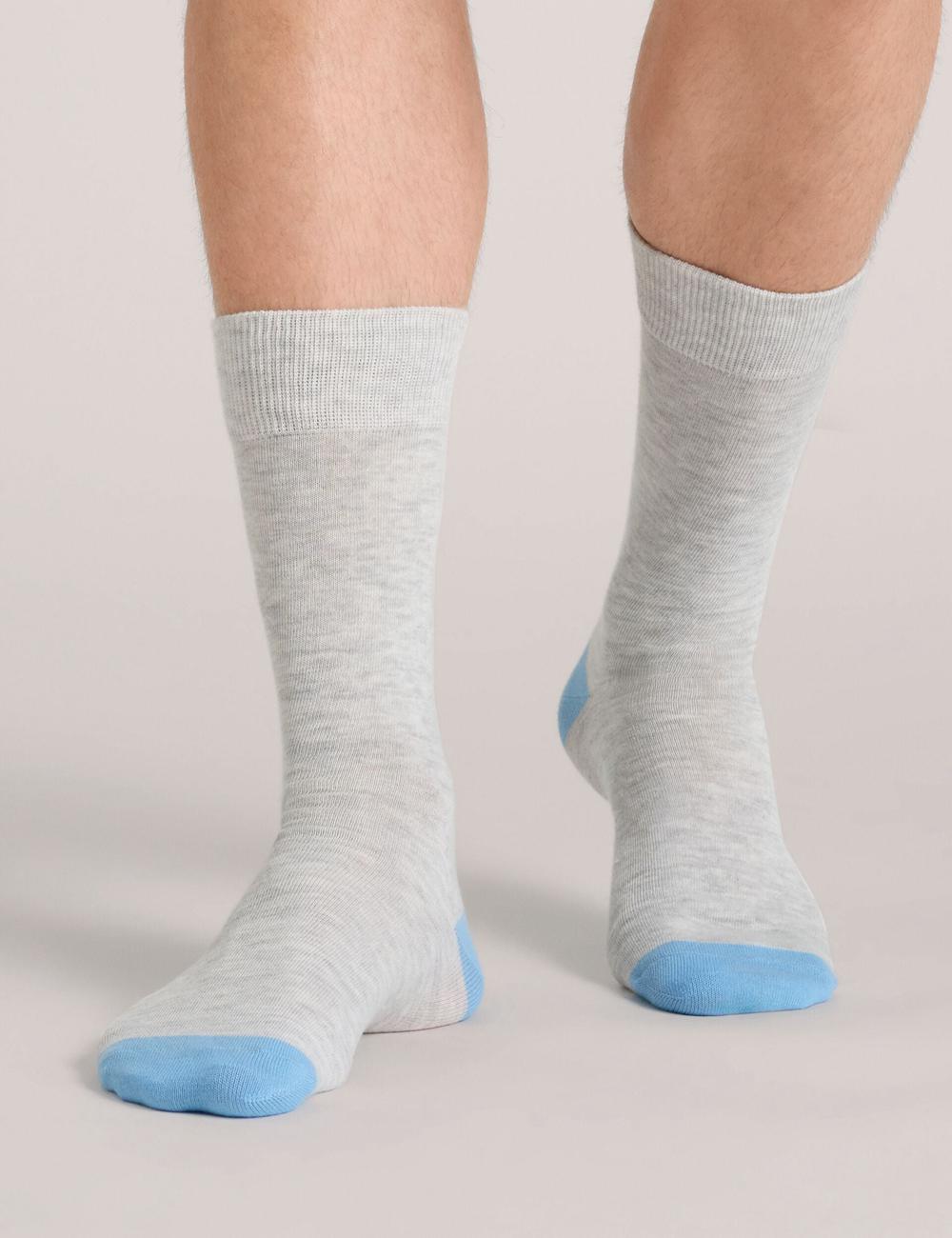 Black Ted Baker 6 Pack Contrast Heel Toe Crew Men Socks | SG  9476-LHGFX