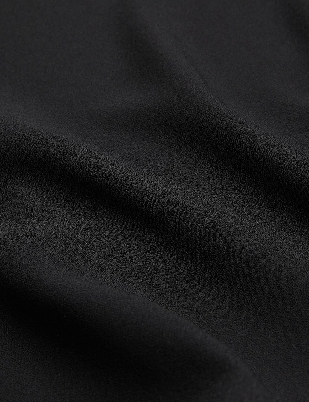 Black Ted Baker CHERIKA - Batwing Short Sleeve Satin Women Blouses | SG  1645-TDSHP