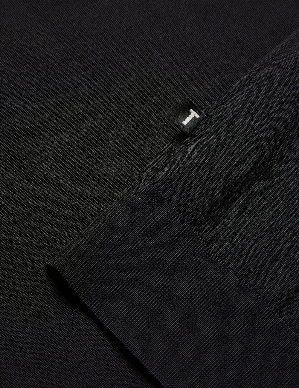 Black Ted Baker DALDIN - Zip Collar Stretch Knit Men Jumpers | SG  2769-XPHQB