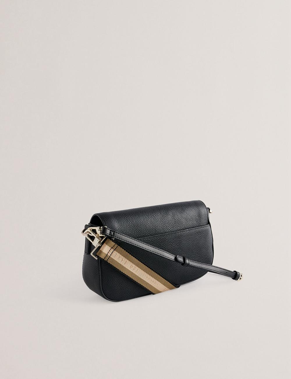 Black Ted Baker DARILIE - Leather Webbing East West Satchel Women Satchel Bags | SG  6507-JEGUF