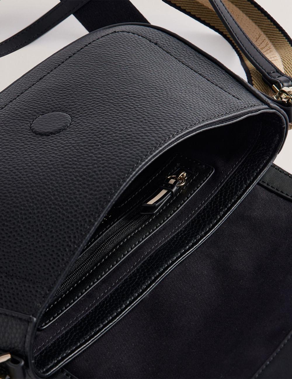 Black Ted Baker DARILIE - Leather Webbing East West Satchel Women Satchel Bags | SG  6507-JEGUF