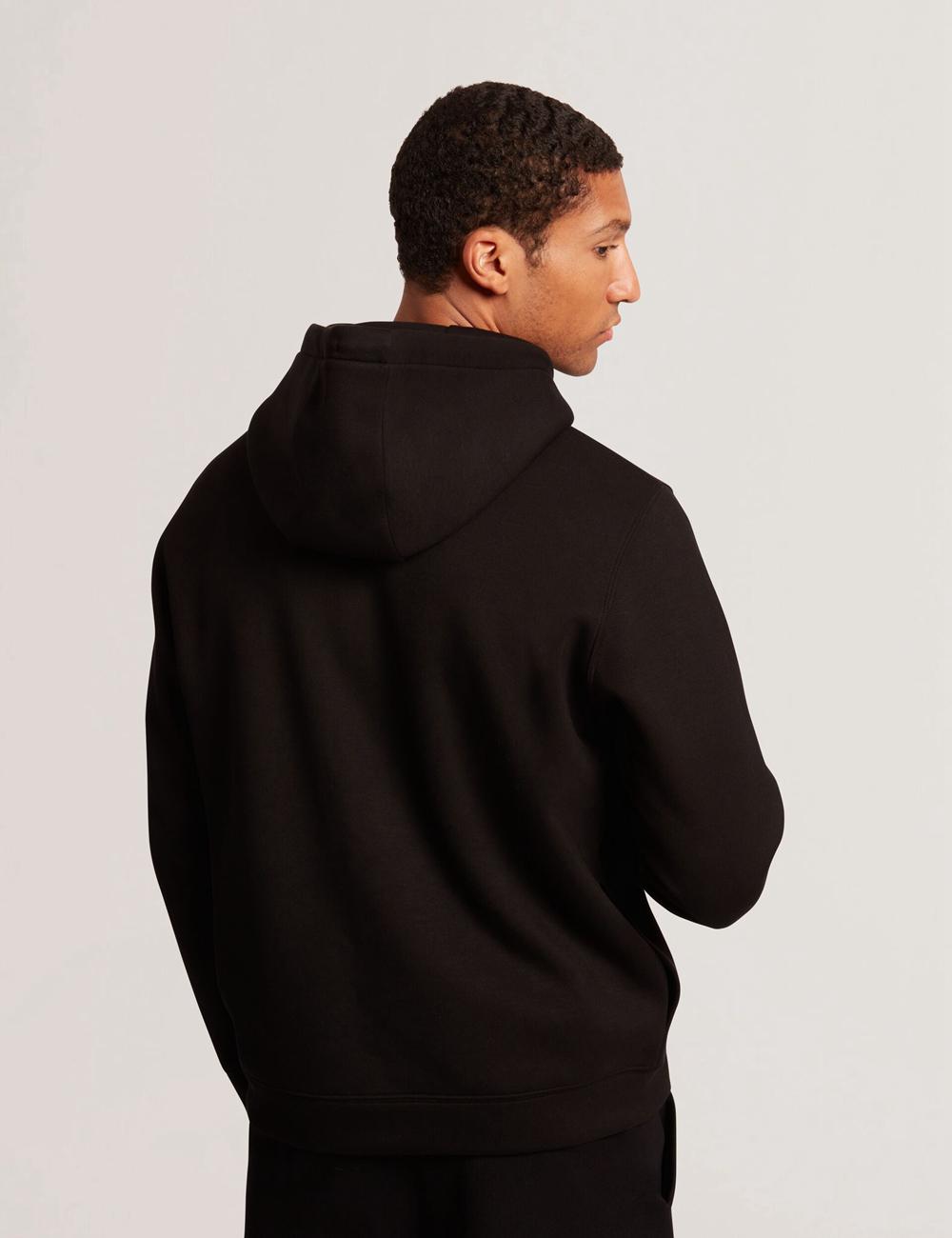 Black Ted Baker EPIO - Zip Through Neoprene Men Hoodies | SG  6085-SJFAZ