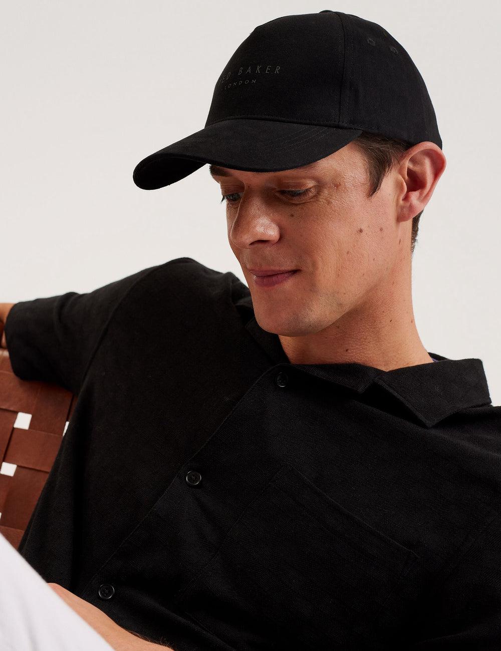 Black Ted Baker FREDDS – Branded Men Baseball Caps | SG  8672-YVWSO