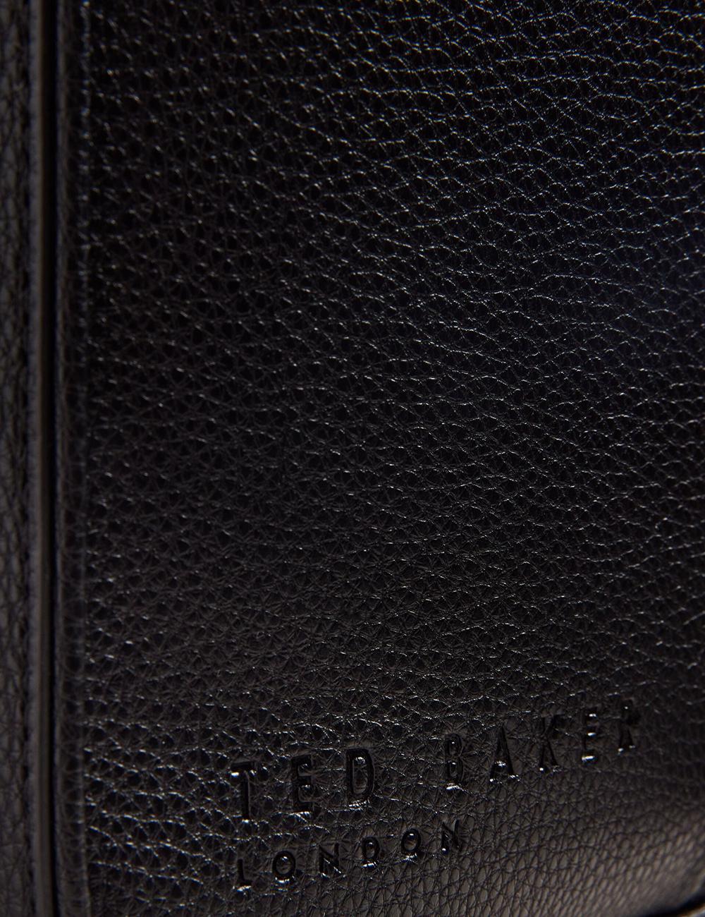 Black Ted Baker KADEN - Branded Webbing PU Leather Document Men Shoulder Bags | SG  0748-TXMWK