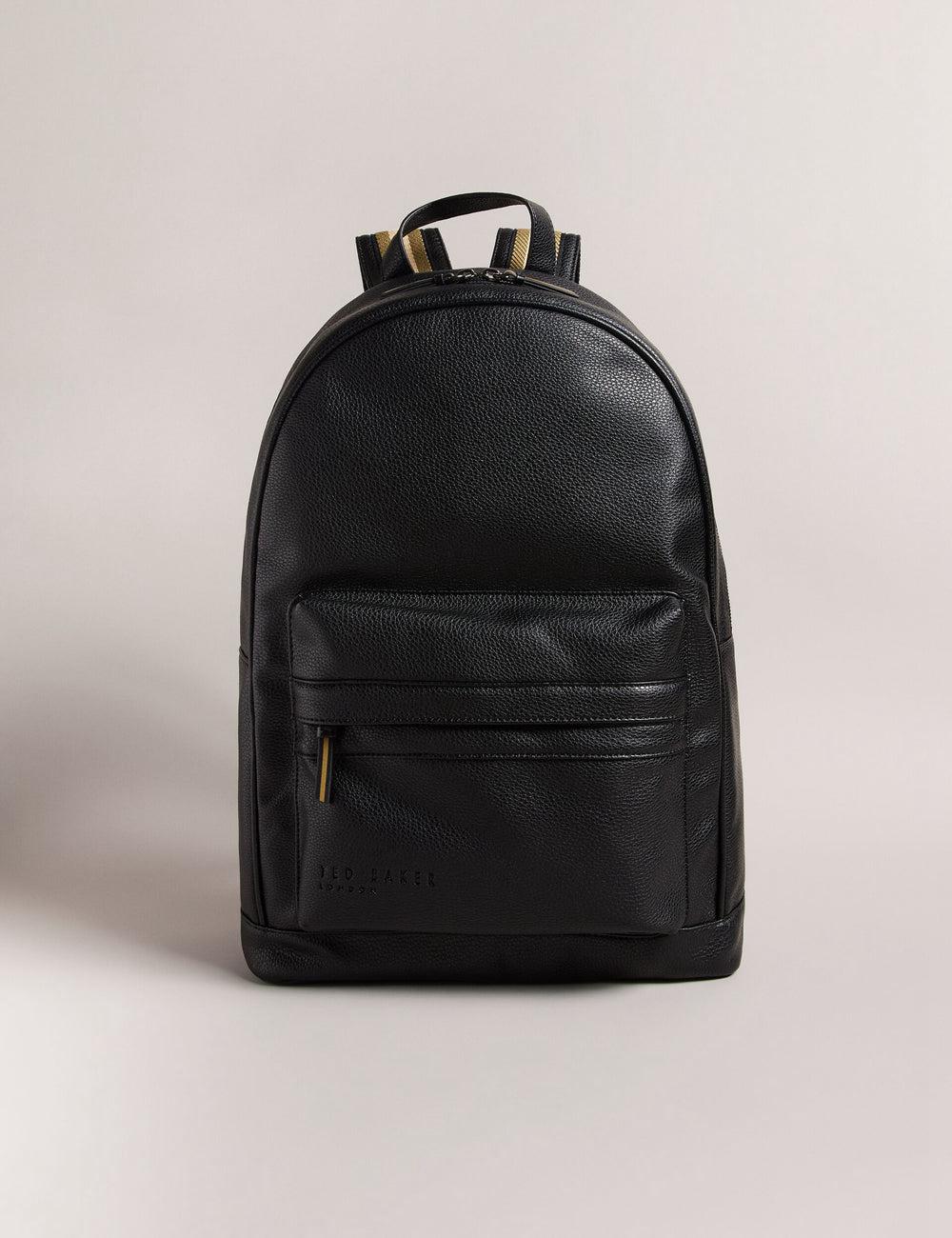 Black Ted Baker KAILEB - Webbing Strap Faux Leather Men Backpacks | SG  3908-MUKEW