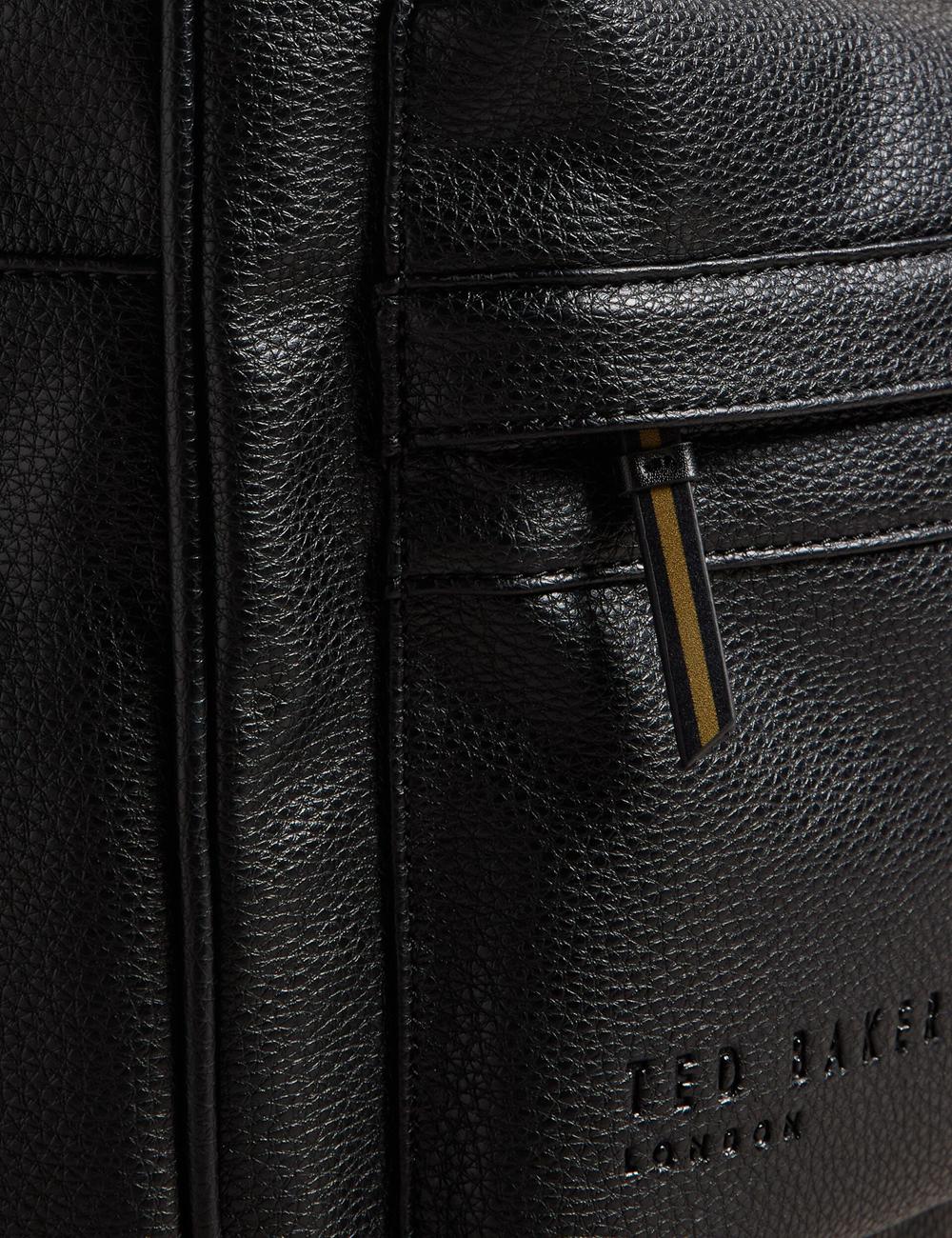 Black Ted Baker KAILEB - Webbing Strap Faux Leather Men Backpacks | SG  3908-MUKEW