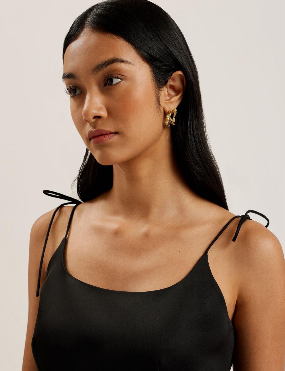 Black Ted Baker KAVALA - Strap Square Neck Women Mini Dresses | SG  5713-XWFBJ