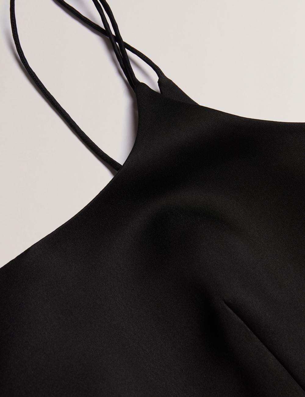 Black Ted Baker KAVALA - Strap Square Neck Women Mini Dresses | SG  5713-XWFBJ