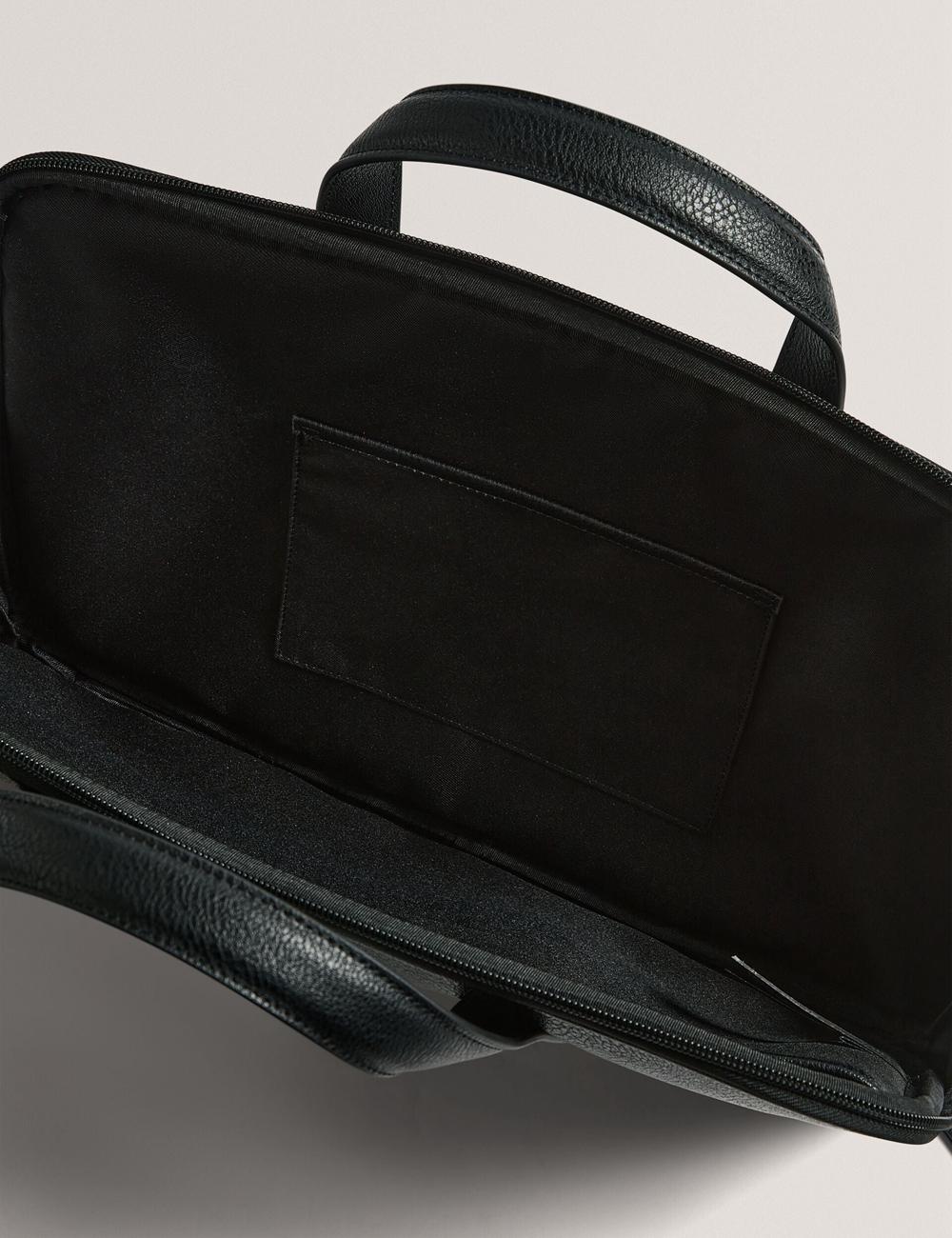 Black Ted Baker KEDRIK - Stripe Detail Faux Leather Men Document Bags | SG  8751-VLXND