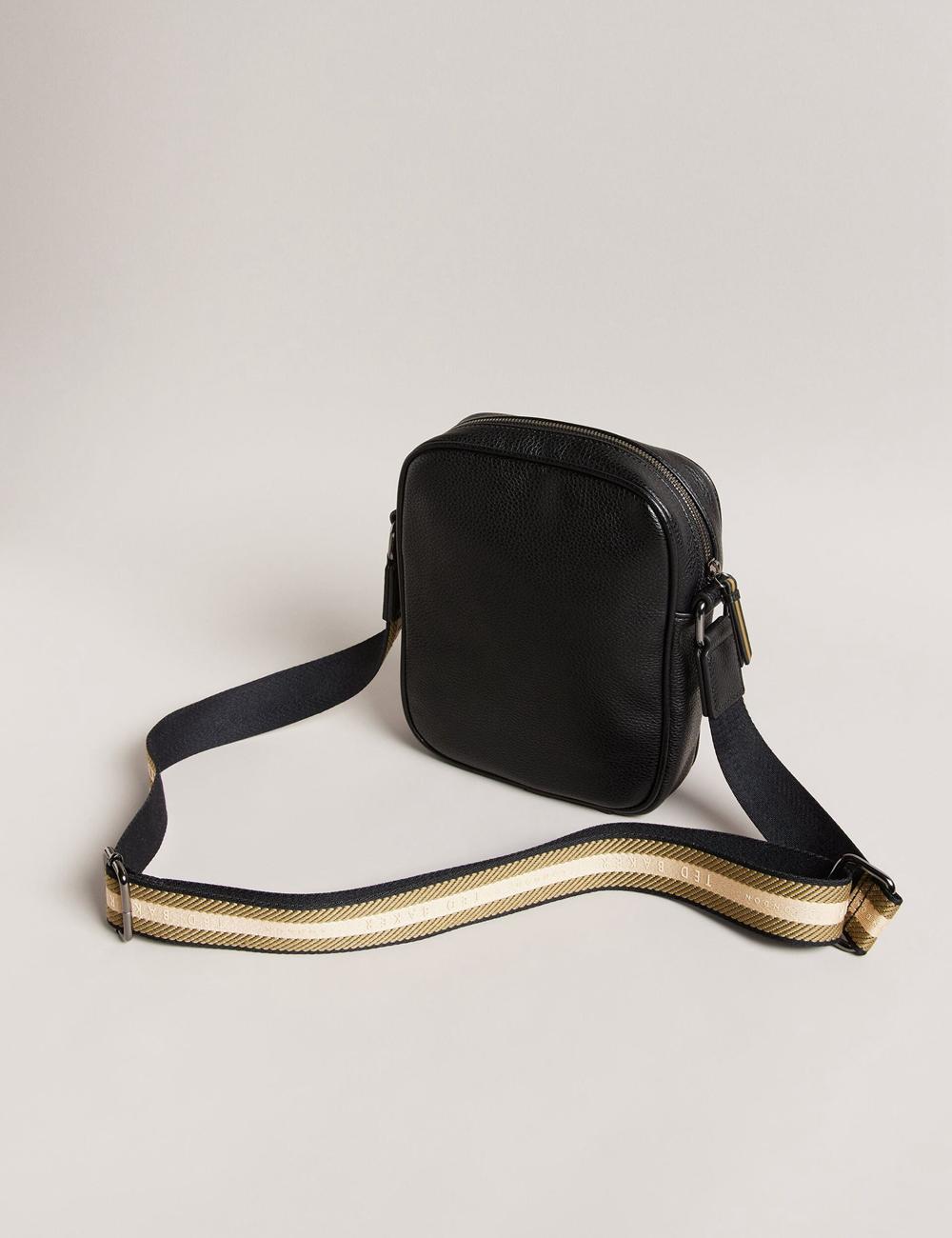 Black Ted Baker KIIAN - Small Reporter Webbing Men Shoulder Bags | SG  9124-WFEBI