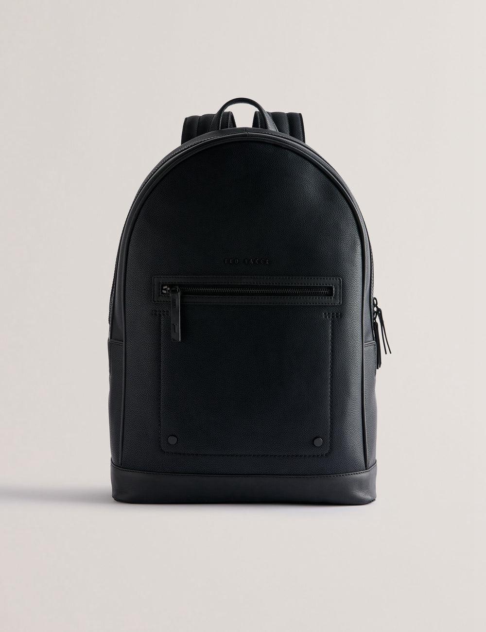 Black Ted Baker LANSEN - Textured Bonded Leather Men Backpacks | SG  0459-WFVDQ