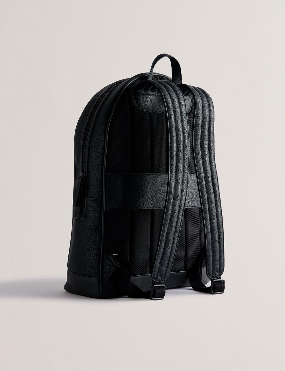 Black Ted Baker LANSEN - Textured Bonded Leather Men Backpacks | SG  0459-WFVDQ