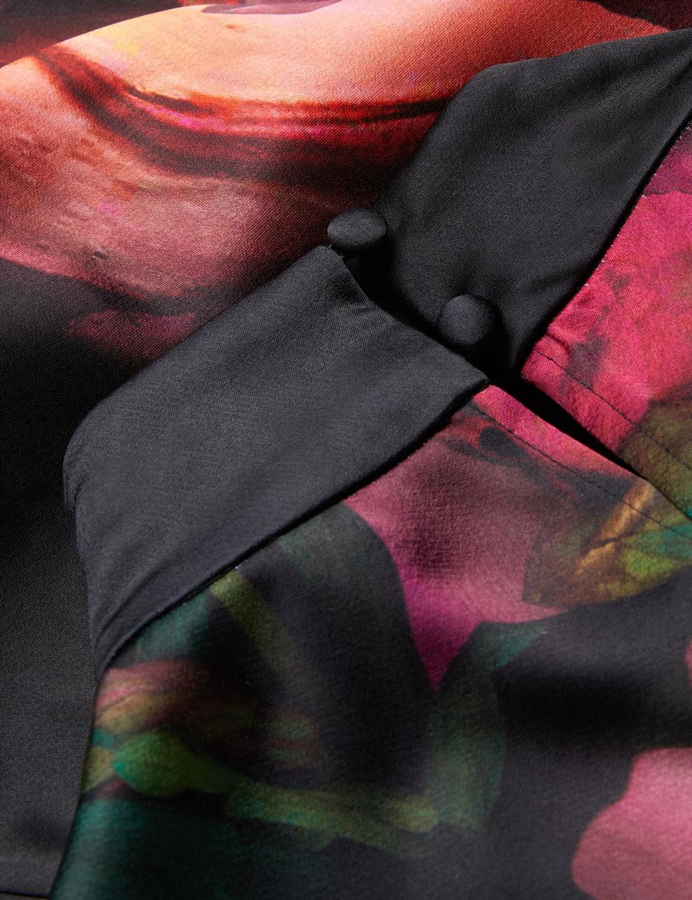 Black Ted Baker LOUSIOS - Printed Neck Wide Leg Women Jumpsuits | SG  9168-HSQKE