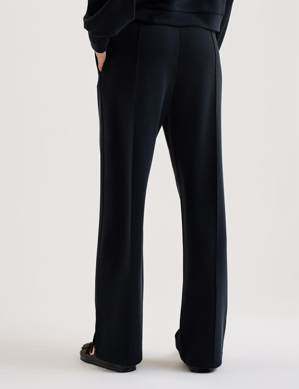 Black Ted Baker NOWELLL - Straight Leg Joggers With Split Hem Women Joggers | SG  7540-SNVIE
