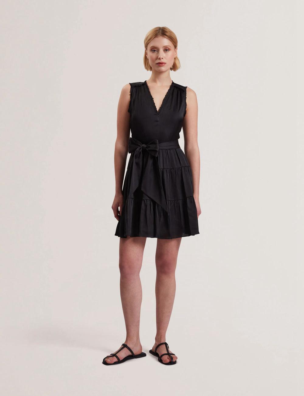 Black Ted Baker OTIANA - Sleeveless Waistred Women Mini Dresses | SG  7428-VKCQT
