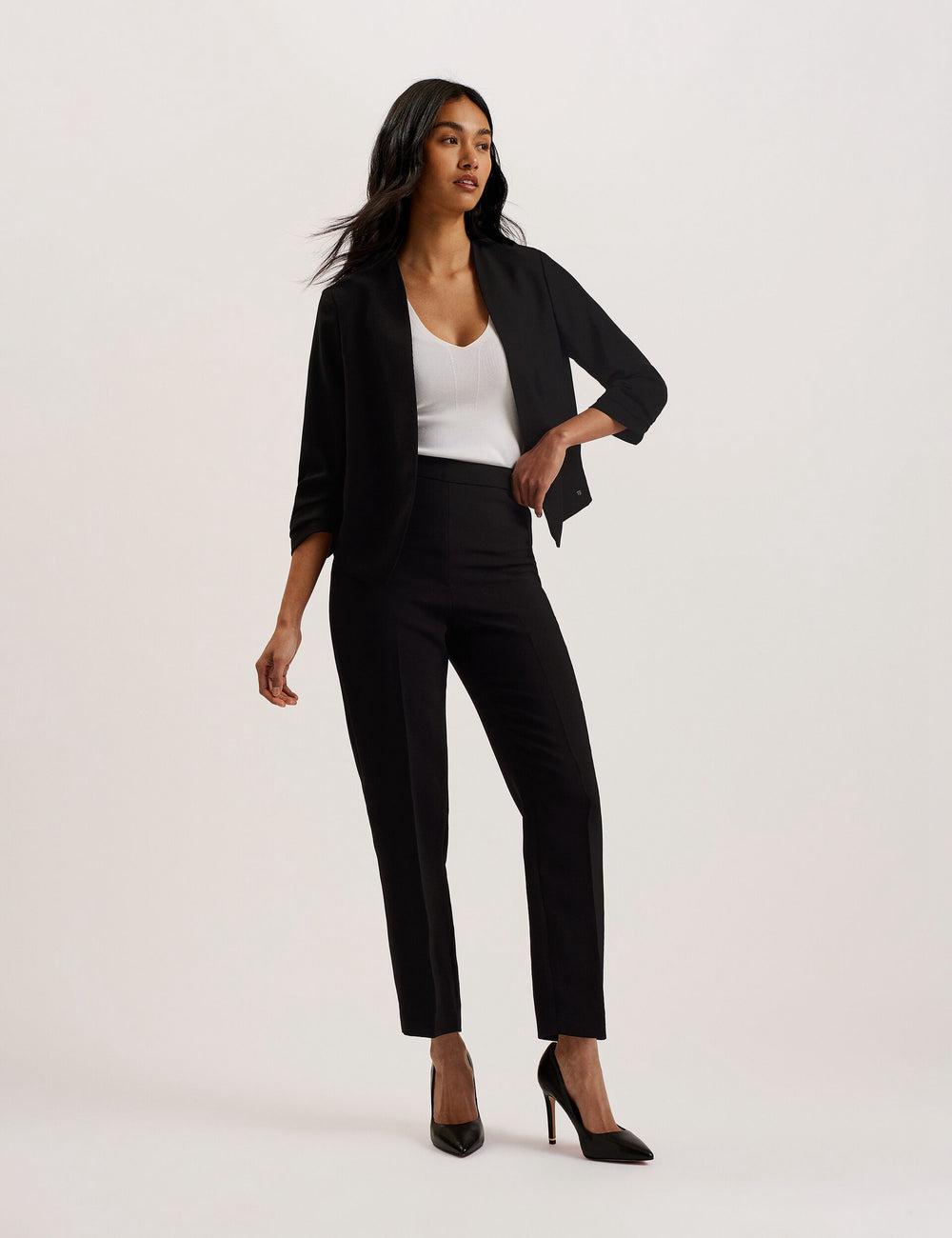 Black Ted Baker POPSY - 3/4 Sleeve Crop Women Blazers | SG  5368-NGRWA