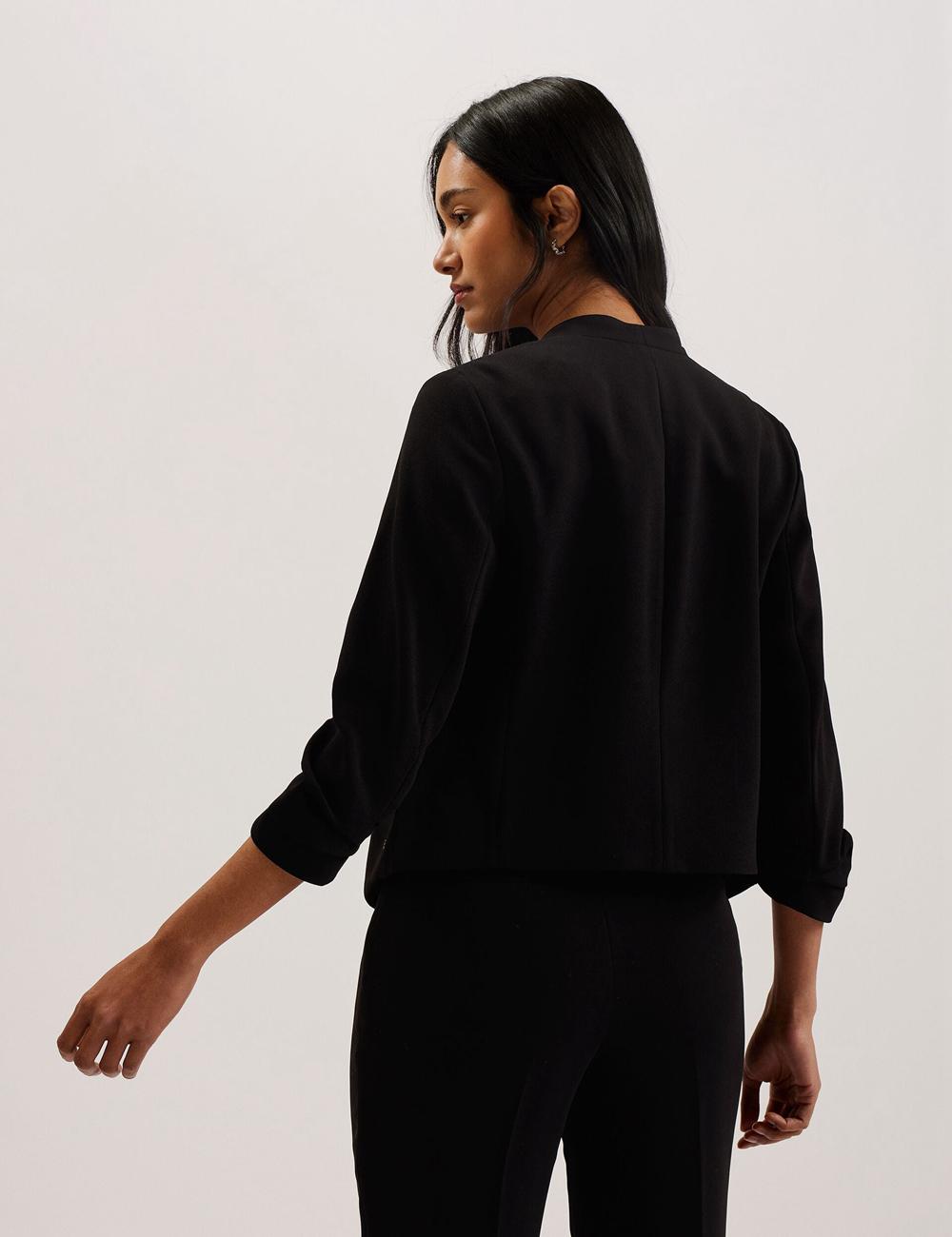Black Ted Baker POPSY - 3/4 Sleeve Crop Women Blazers | SG  5368-NGRWA