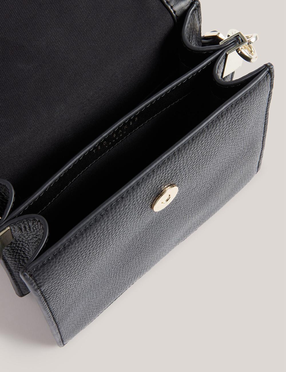 Black Ted Baker ROSELII - Small Top Handle Bar Detail Leather Women Crossbody Bags | SG  0468-NJYXC
