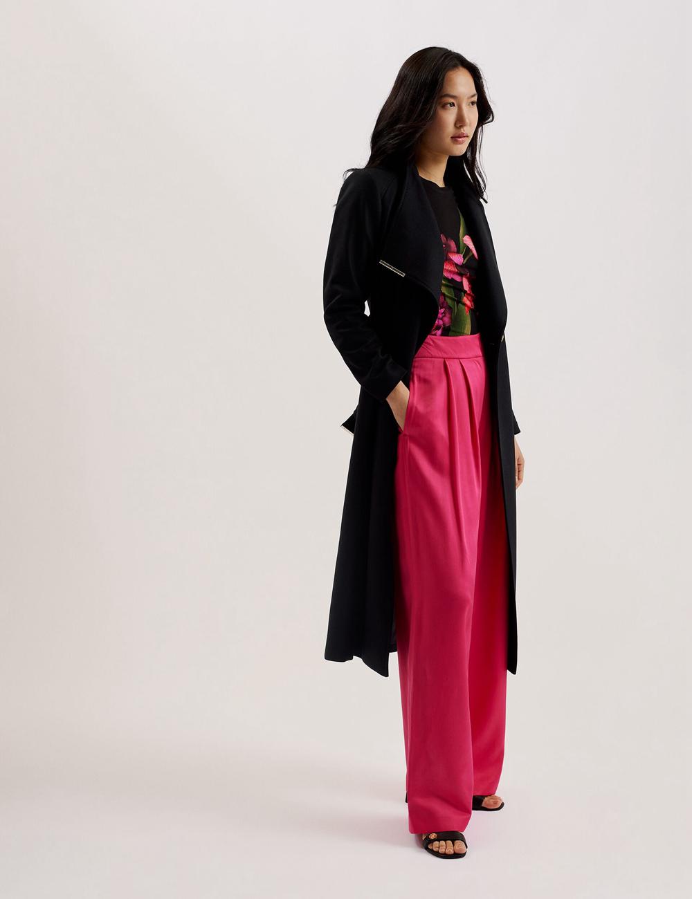 Black Ted Baker ROSELL Wool Women Wool Coats | SG  2809-RWSYF