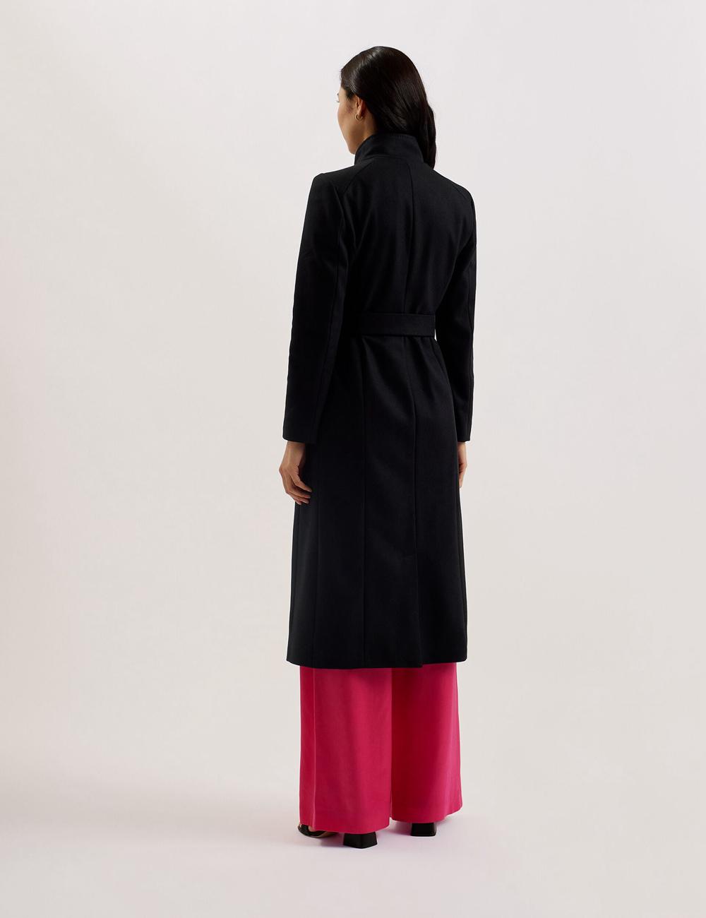 Black Ted Baker ROSELL Wool Women Wool Coats | SG  2809-RWSYF