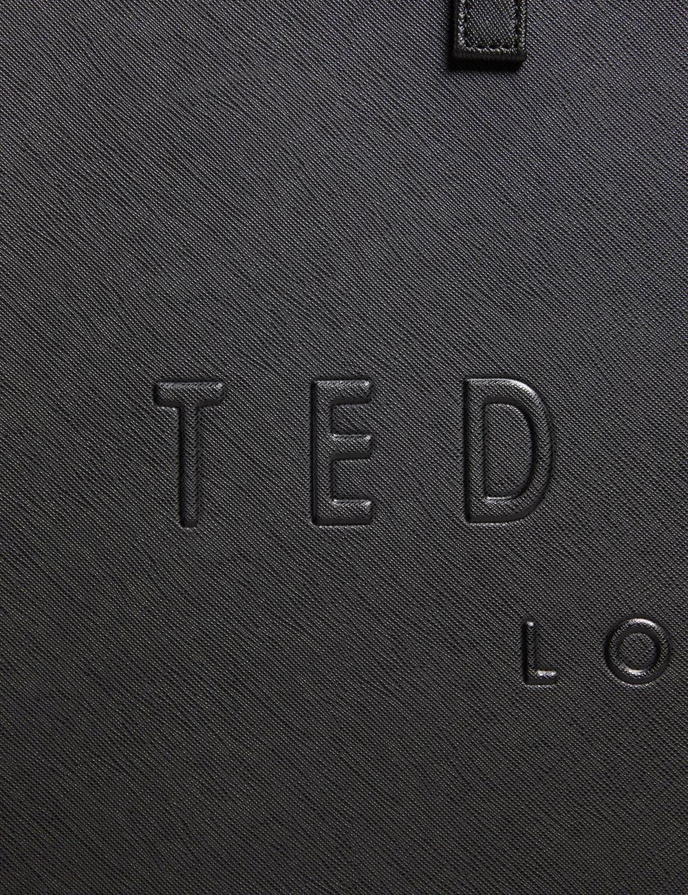 Black Ted Baker SUKICON - Textured Faux Leather Icon Women Tote Bags | SG  0946-LQDVW