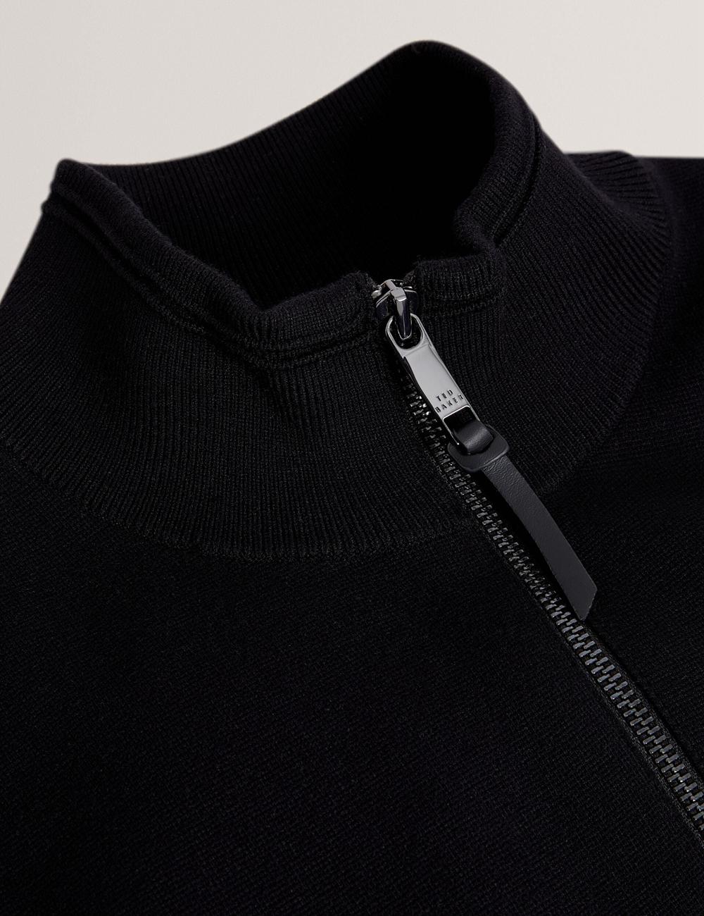 Black Ted Baker TERINCE - Zip-Through Funnel Neck Men Gillets | SG  2057-BAMZC