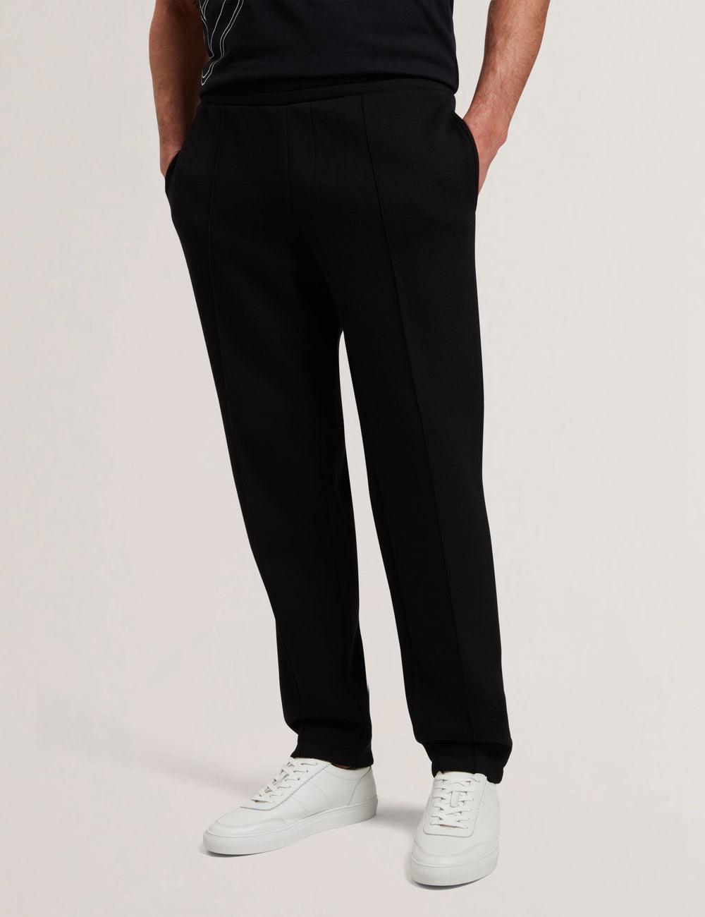 Black Ted Baker UAVER Slim Fit Neoprene Men Joggers | SG  2514-GWEBT