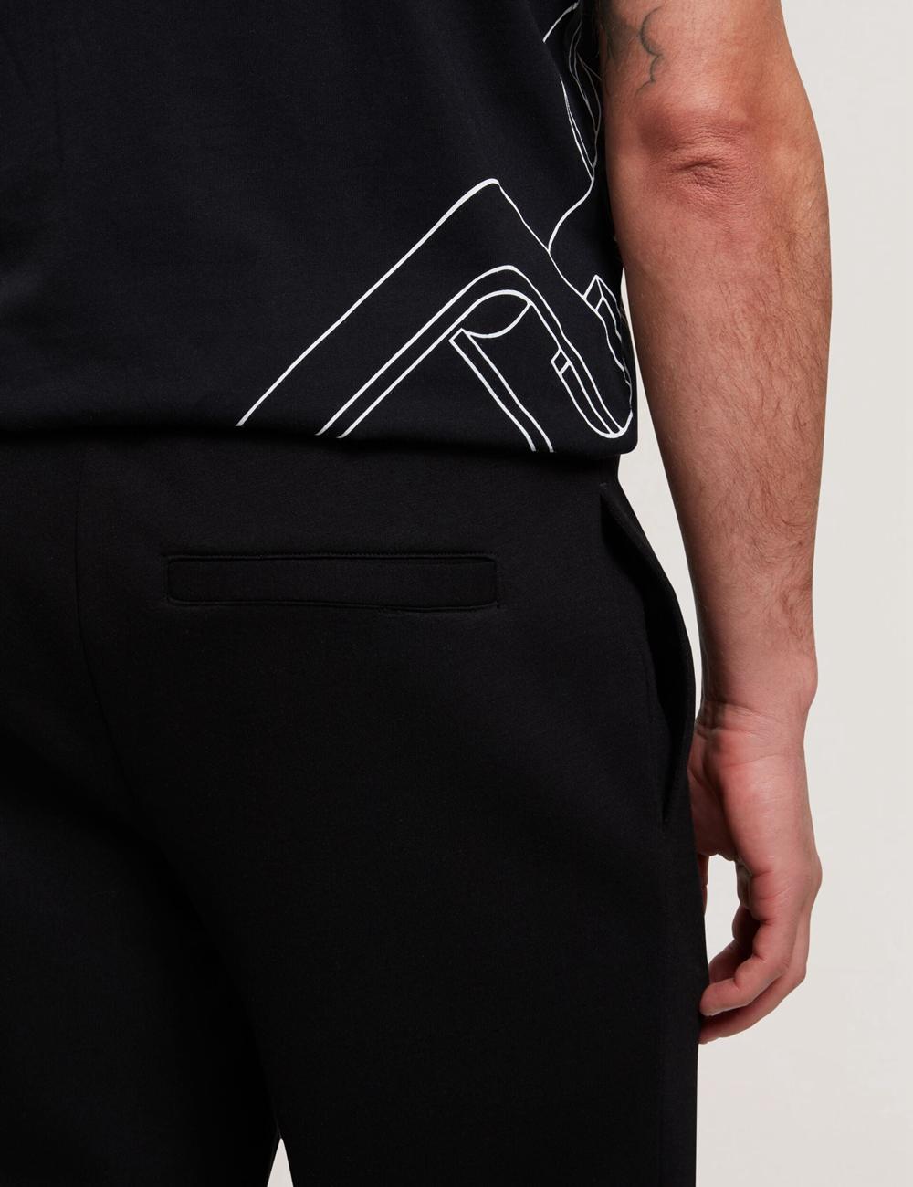 Black Ted Baker UAVER Slim Fit Neoprene Men Joggers | SG  2514-GWEBT