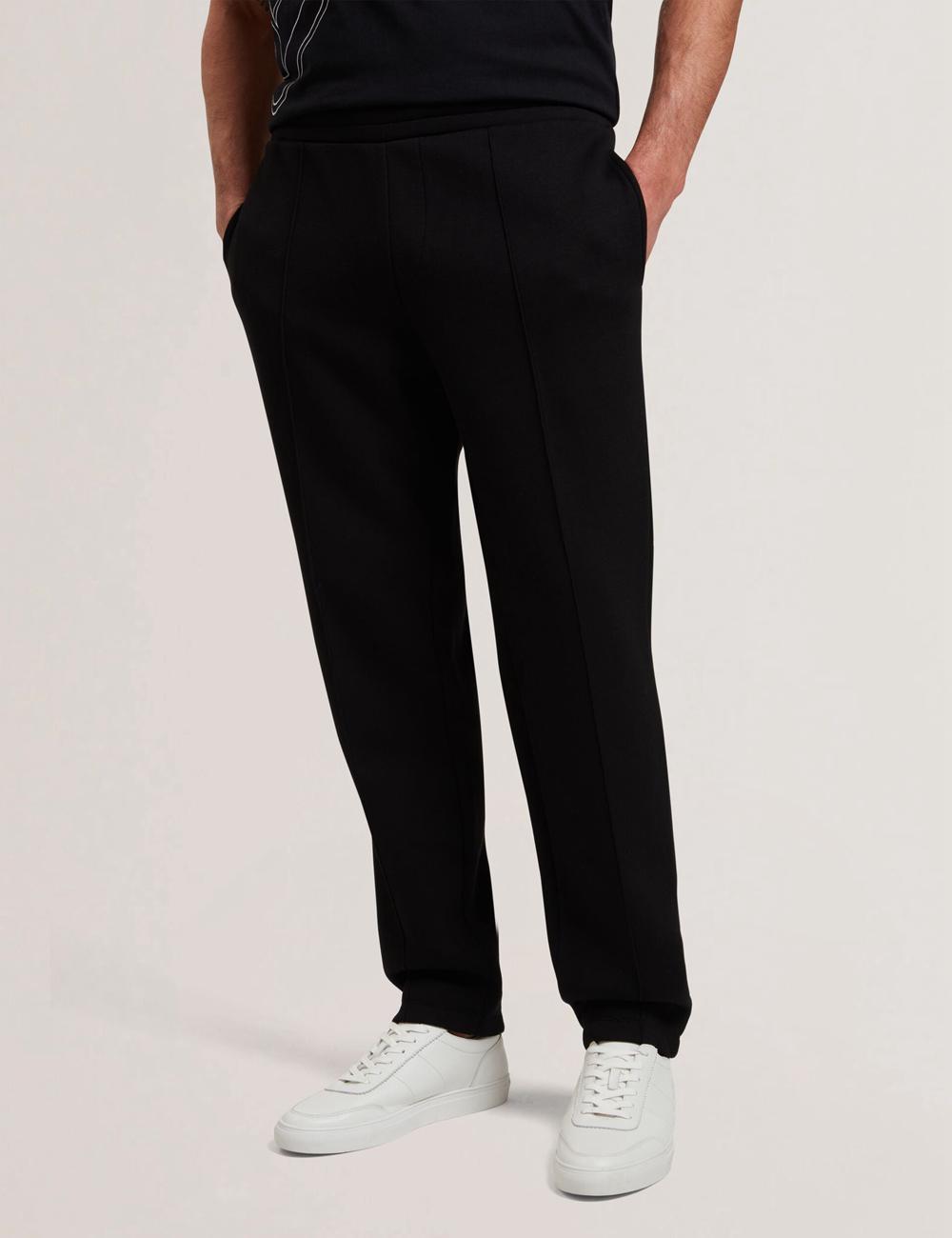 Black Ted Baker UAVER Slim Fit Neoprene Men Joggers | SG  2514-GWEBT