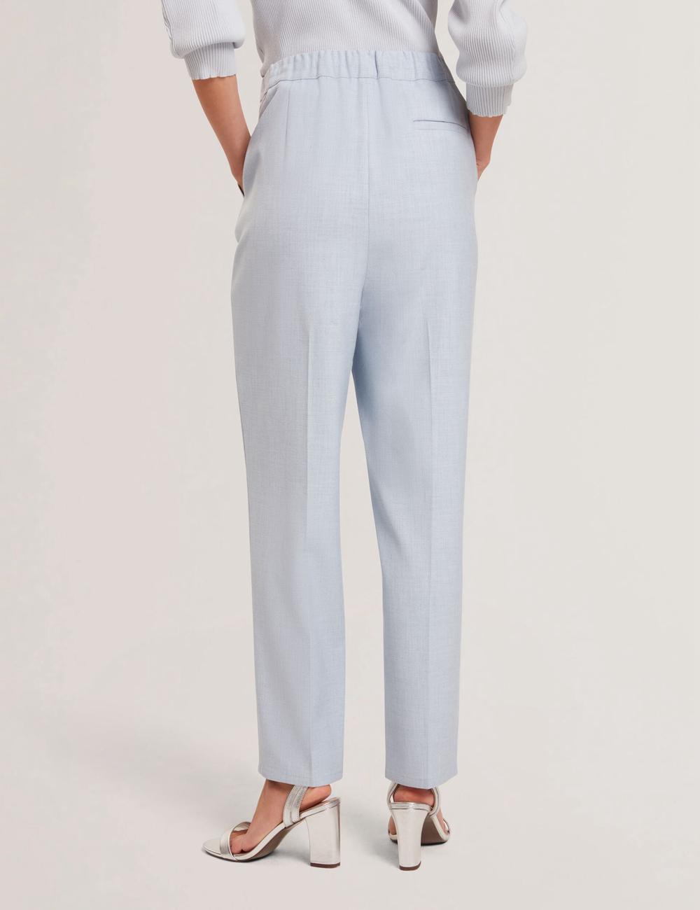 Blue Ted Baker BALLIA - Elasticated Waist Tailored Tapered Women Trousers | SG  0741-VRWHN