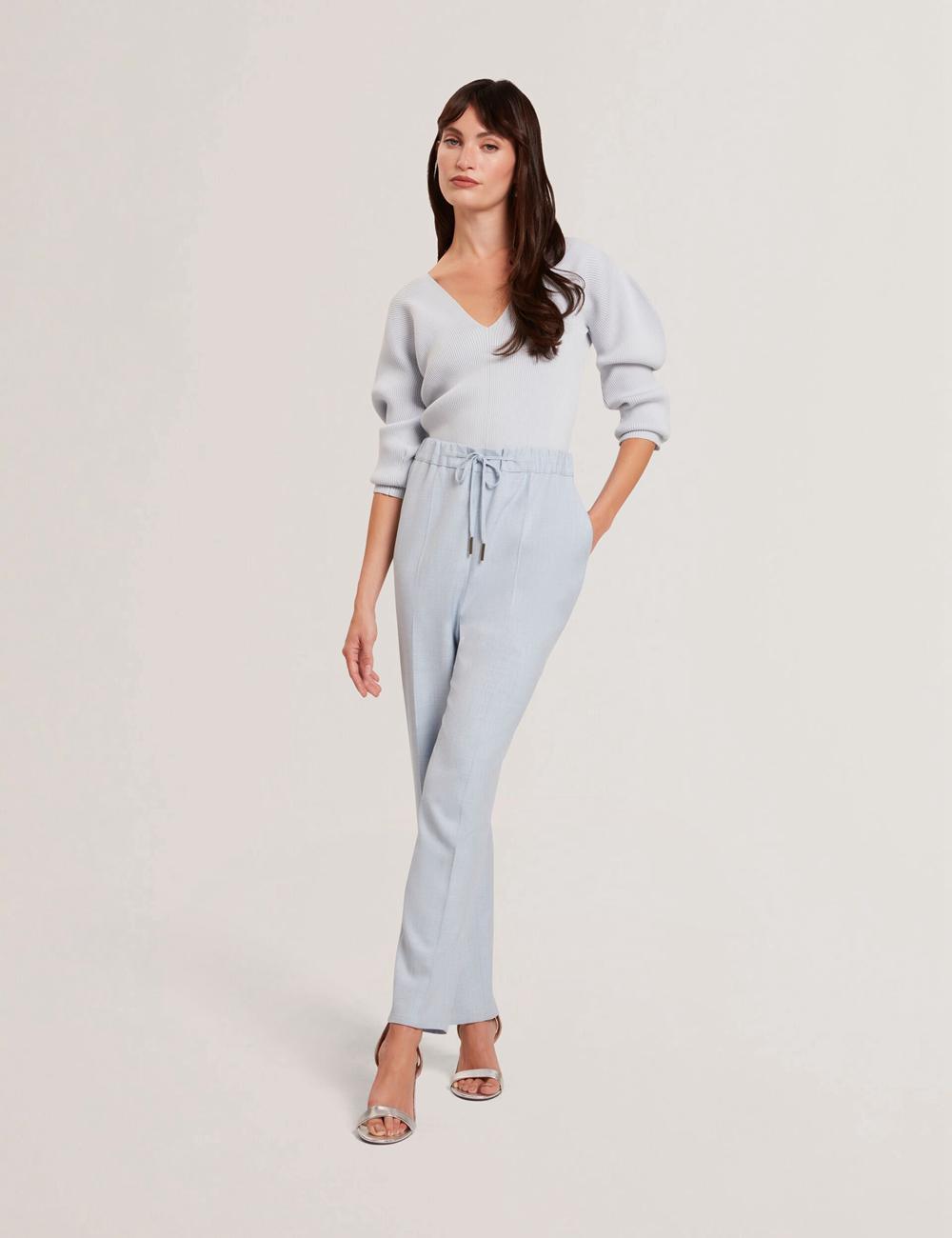 Blue Ted Baker BALLIA - Elasticated Waist Tailored Tapered Women Trousers | SG  0741-VRWHN