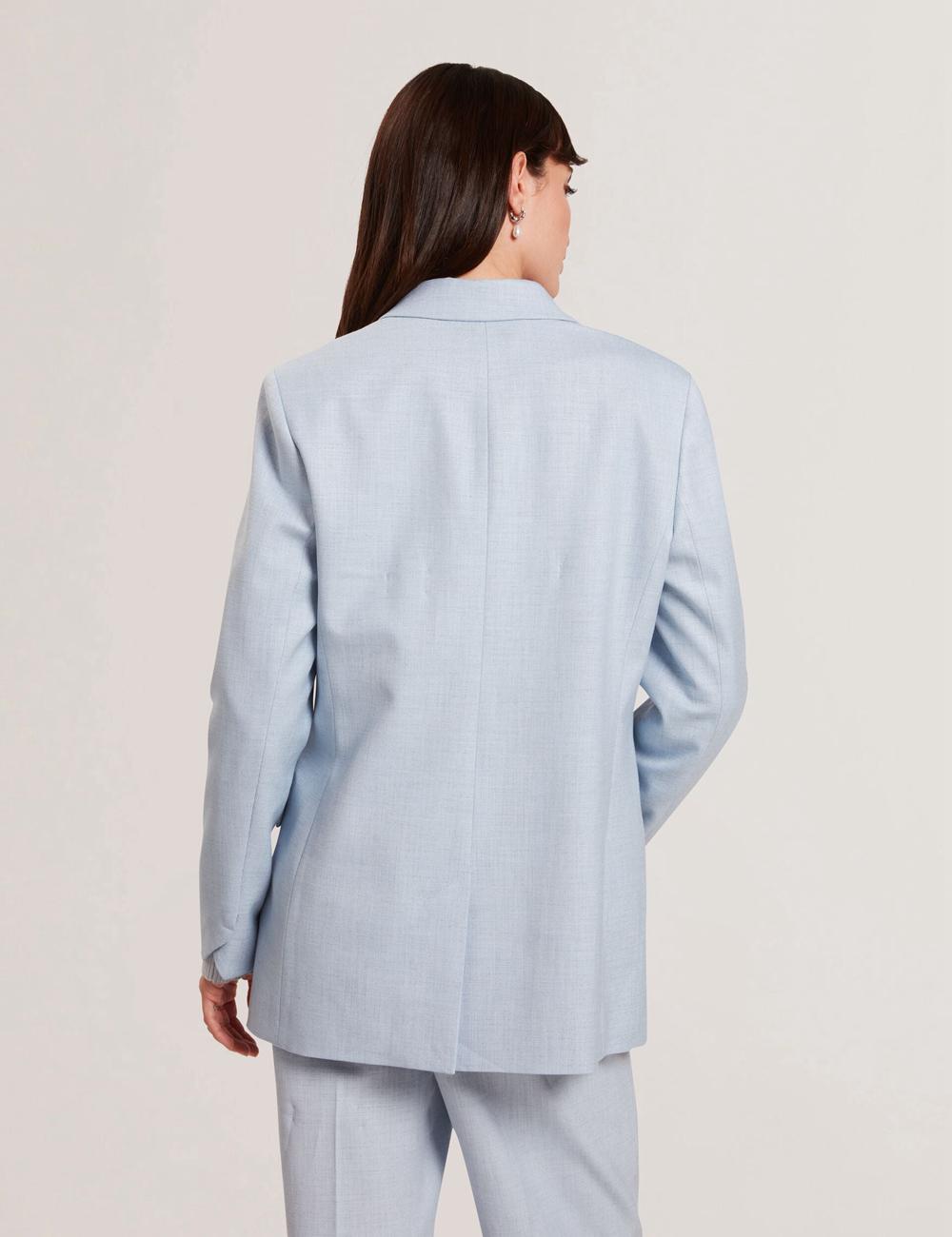 Blue Ted Baker CARNI - Relaxed Tailored Single Breasted Women Blazers | SG  9075-QJWAE