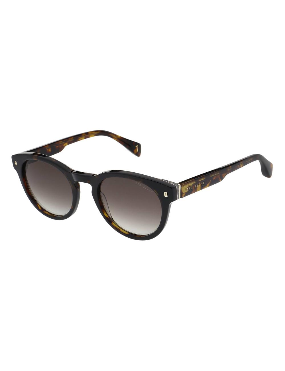 Brown Ted Baker DAX - Round Chunky Temple Men Sunglasses | SG  1287-CLETU