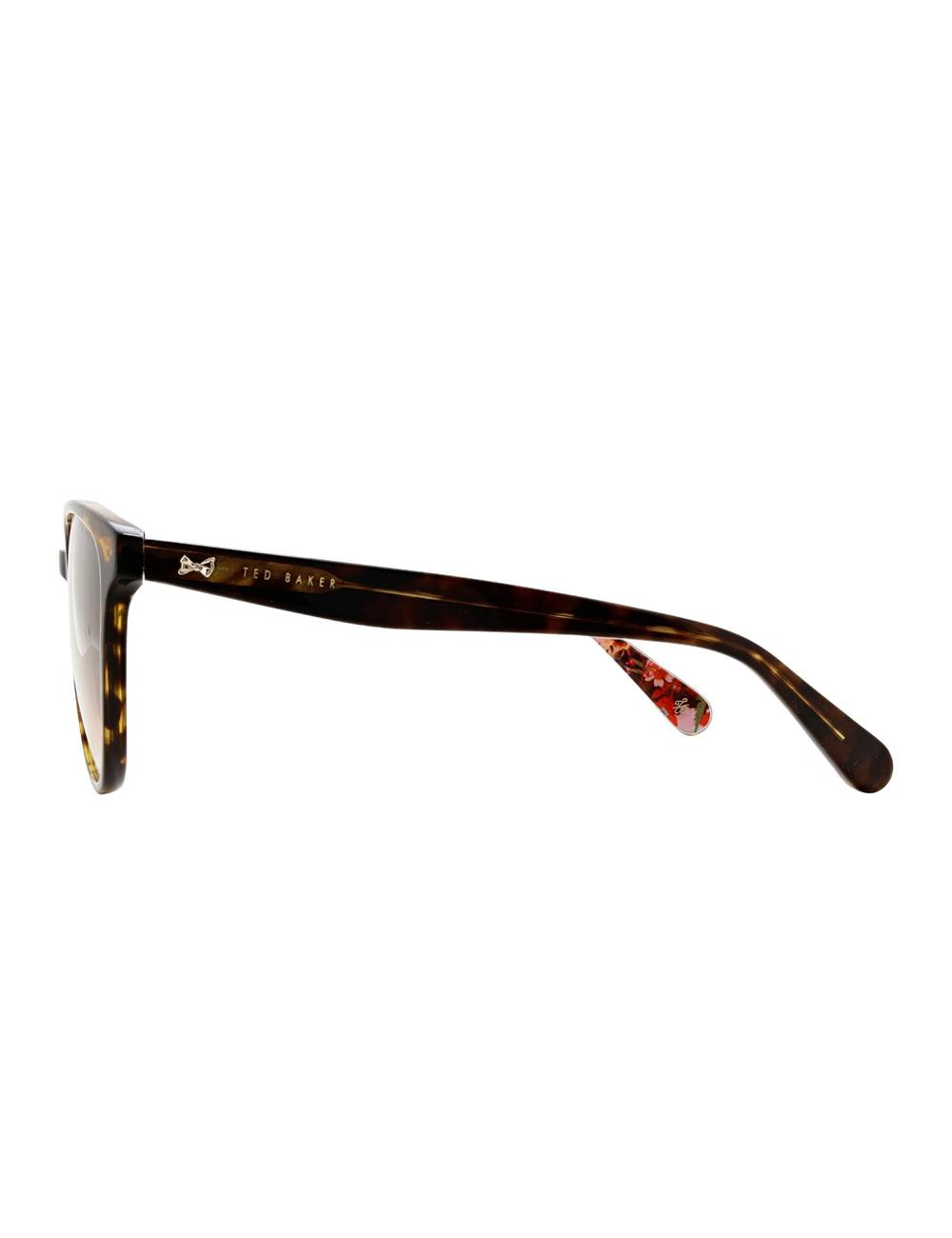 Brown Ted Baker FLORI - Classic Round Print Detail Women Sunglasses | SG  2049-ZDOXV
