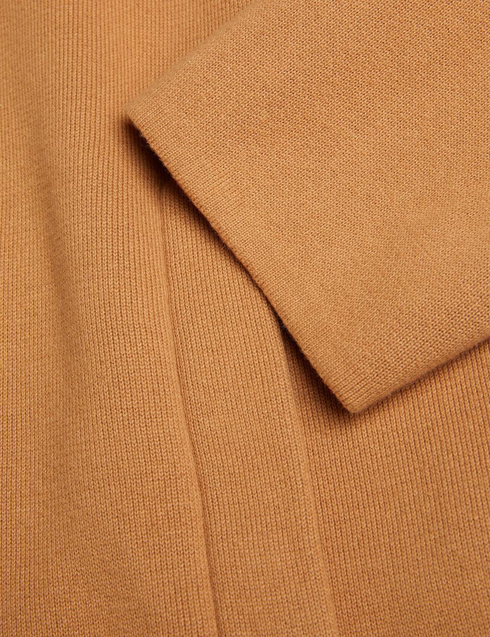 Brown Ted Baker FREDER - Knitted Cotton Blend Men Overshirts | SG  4753-AKQBP
