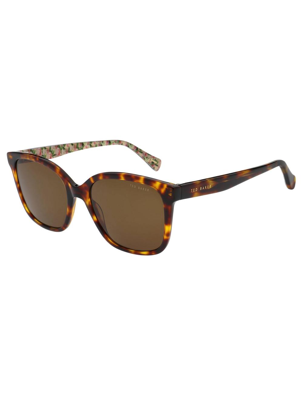 Brown Ted Baker SHANEY - Classic Square Print Detail Women Sunglasses | SG  2096-XLDKU