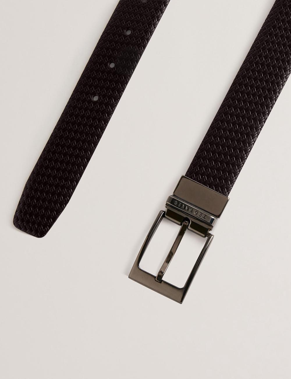 Brown Ted Baker WAIDE - Woven Texture Leather Men Belts | SG  6210-HLJVD