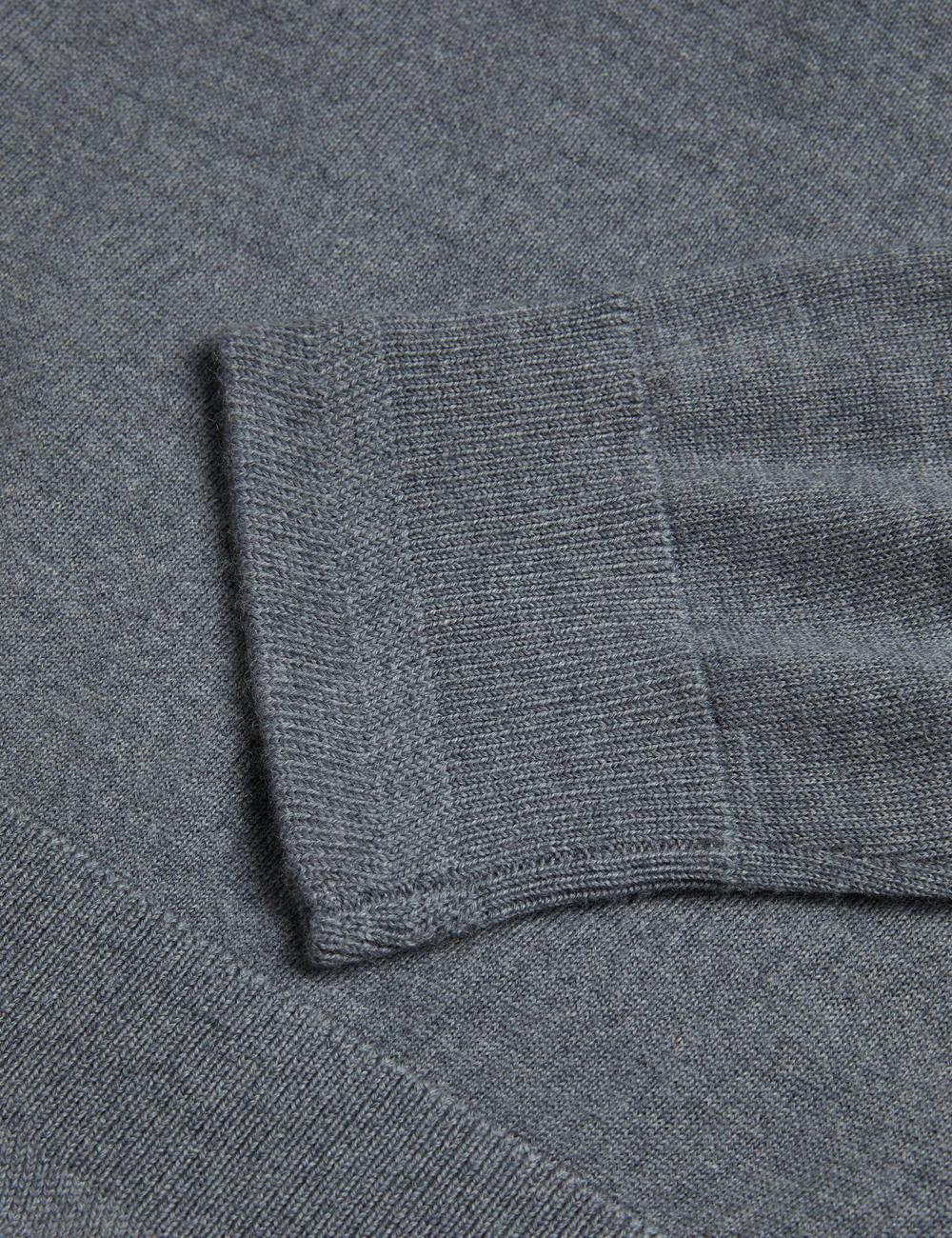 Charcoal Ted Baker CARNBY - Pure Wool Crew Neck Men Jumpers | SG  8946-VSQKH