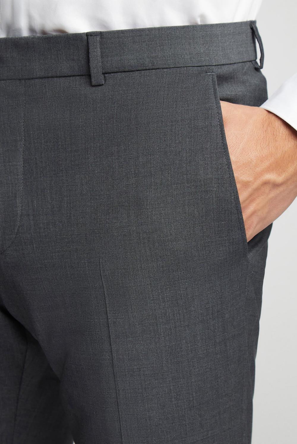 Charcoal Ted Baker PANAMA - Wool Blend Slim Fit Suit Men Trousers | SG  2964-WCVBF