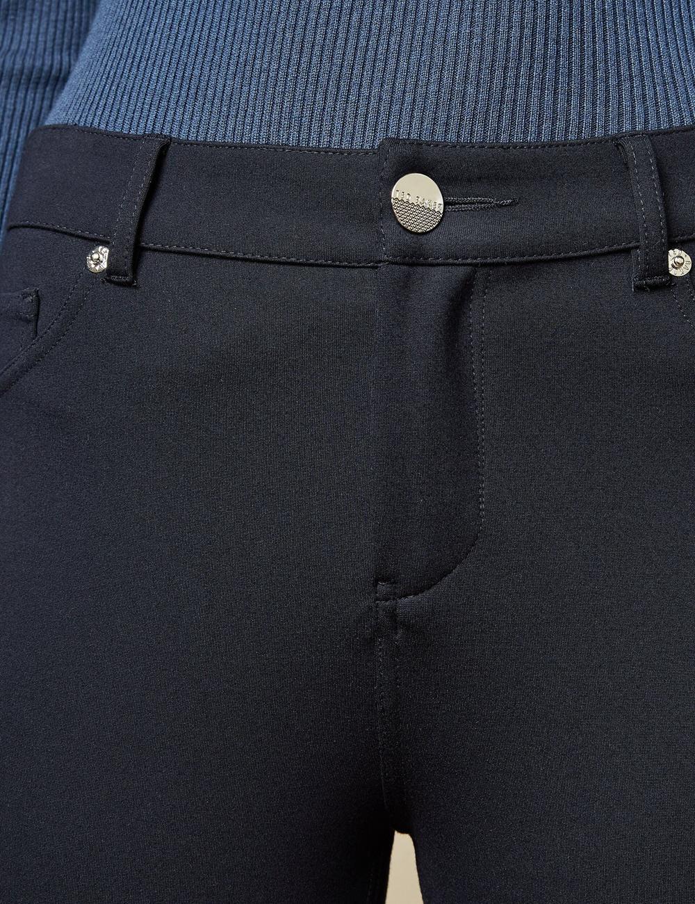 Dk-Blue Ted Baker STRENTI - Skinny Fit Zip Cuff Women Jeggings | SG  1706-RNGHS