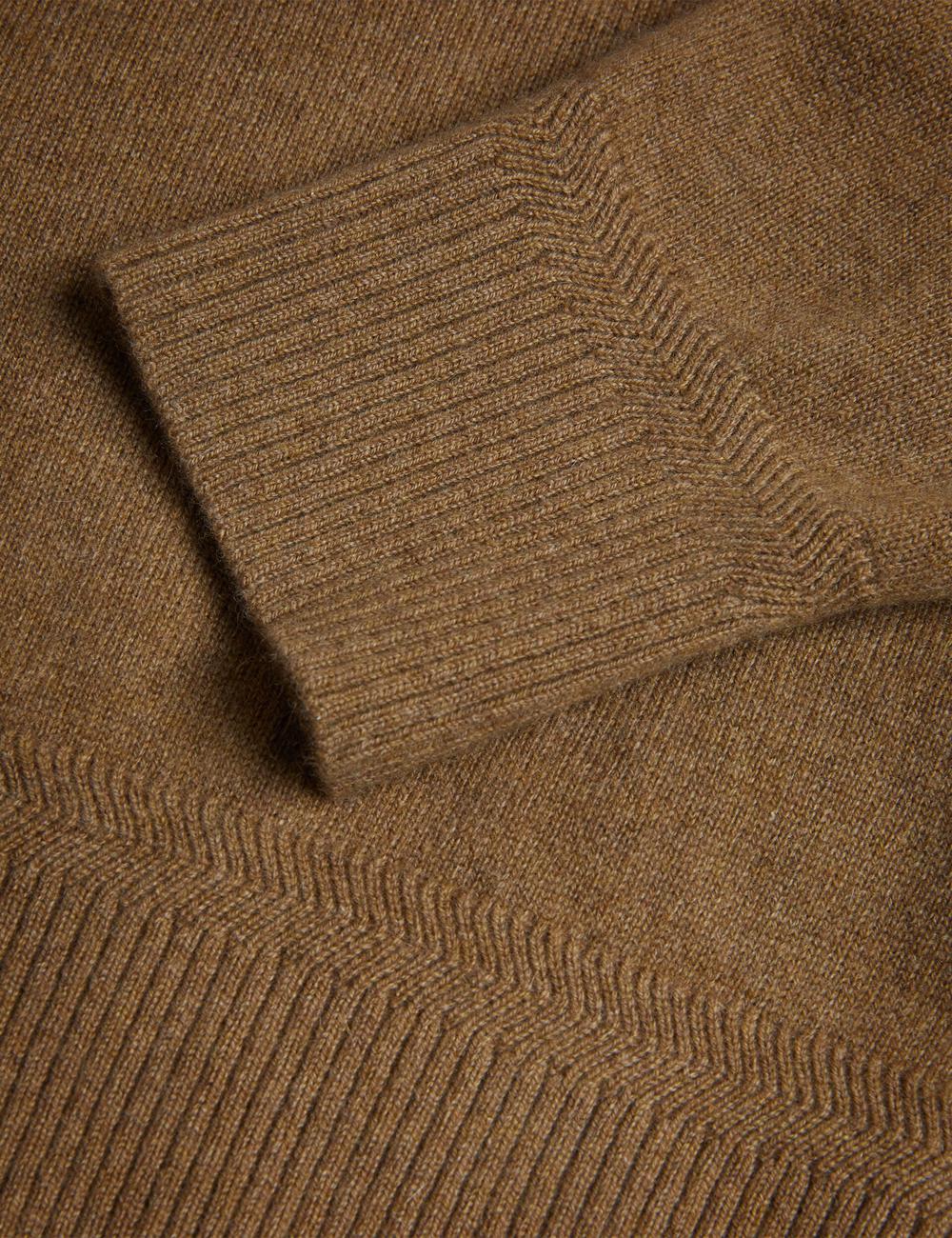Dk-Brown Ted Baker KAROLT - Cashmere Knit Long Sleeve Top Men Jumpers | SG  8274-KCETY