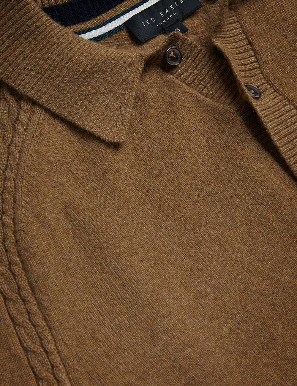 Dk-Brown Ted Baker KAROLT - Cashmere Knit Long Sleeve Top Men Jumpers | SG  8274-KCETY