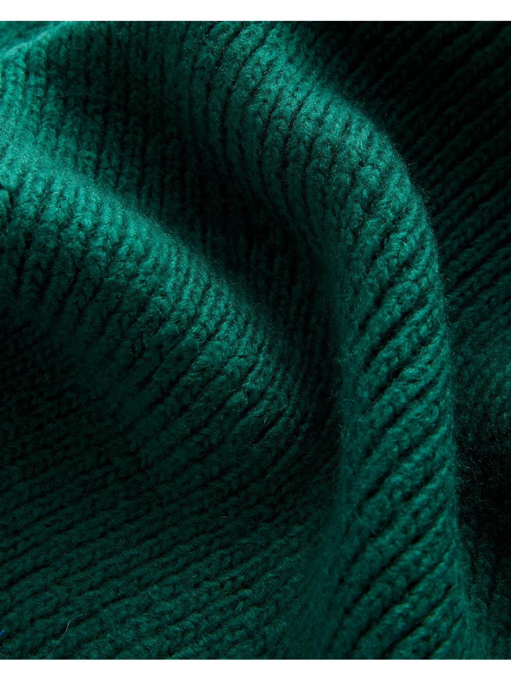 Dk-Green Ted Baker LIDIIES - Ribbed Wool Blend Knitted Women Scarves | SG  7830-NCMWA