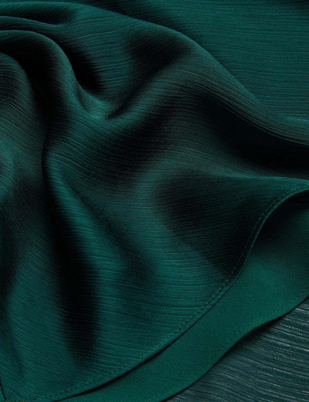 Dk-Green Ted Baker RIMINI - Chiffon Drape Neck Detail Women Maxi Dresses | SG  2457-AIFYZ