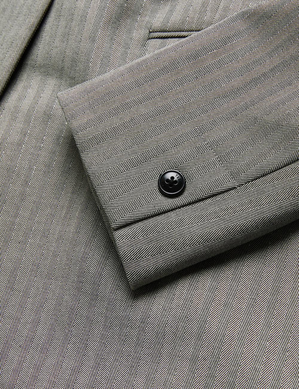 Dk-Grey Ted Baker KOA - Oversized Herringbone Single Breasted Women Blazers | SG  7046-HERLP