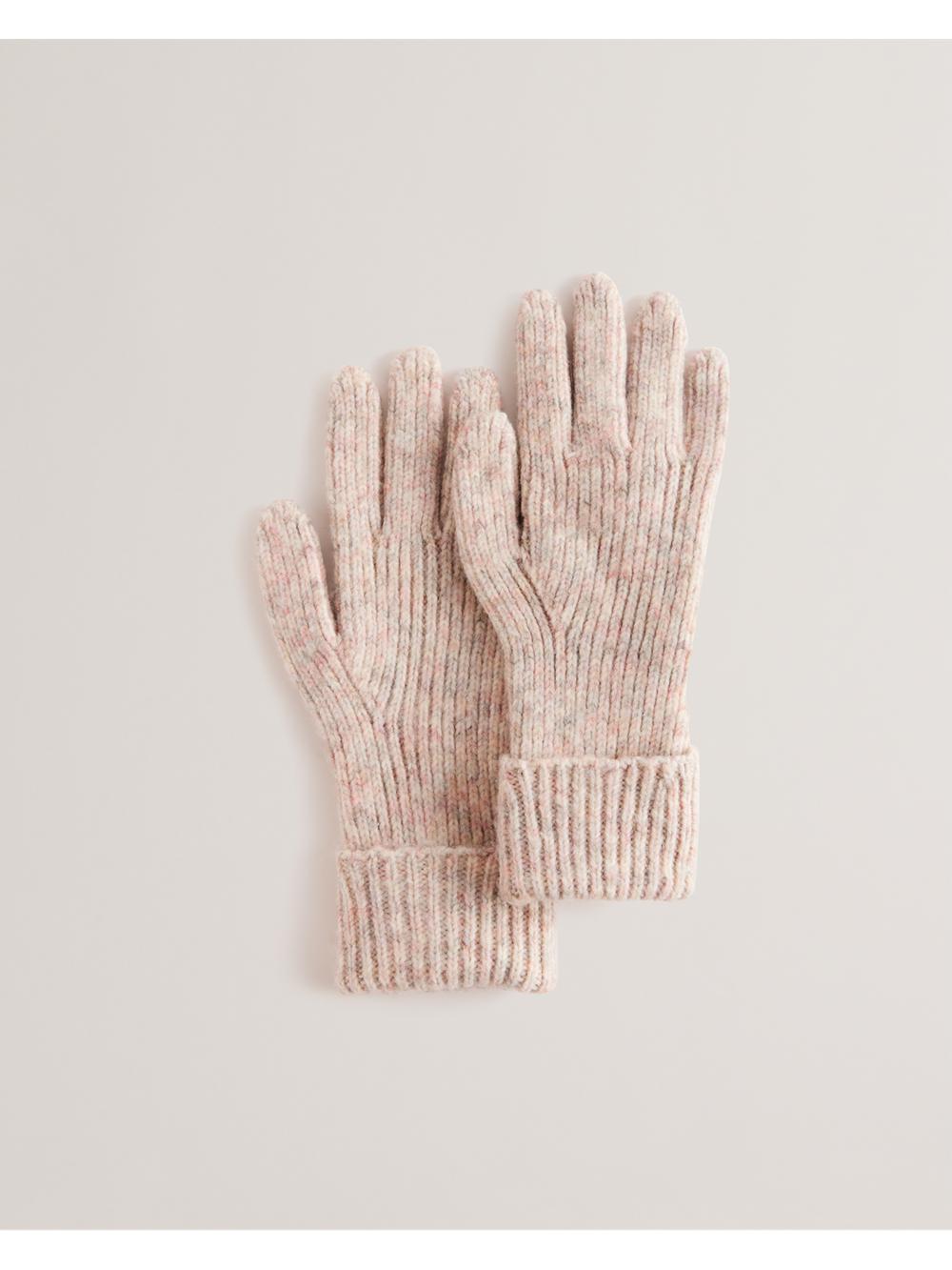 Dusky-Pink Ted Baker LIDIIE - Wool Blend Ribbed Knit Women Gloves | SG  2670-WFQMC