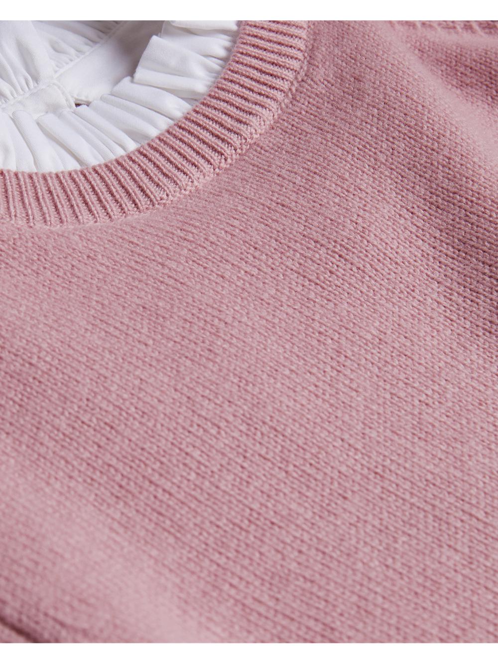 Dusky-Pink Ted Baker LISSIAH - Bobble Detail Shirt Hem Knitted Women Jumpers | SG  3612-HDXCZ