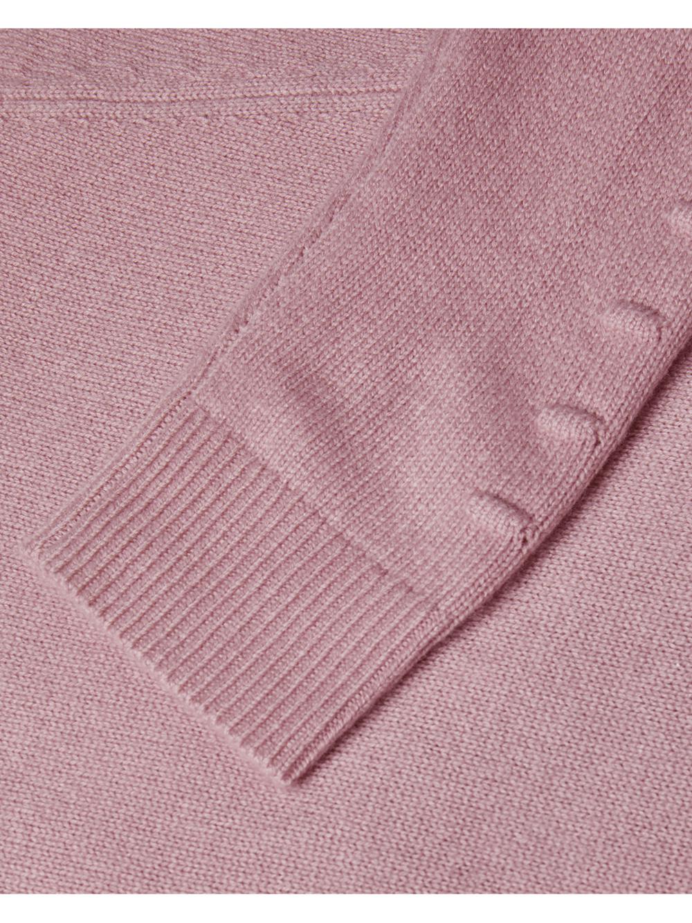 Dusky-Pink Ted Baker LISSIAH - Bobble Detail Shirt Hem Knitted Women Jumpers | SG  3612-HDXCZ
