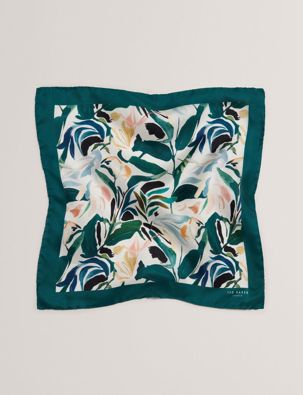 Ecru Ted Baker BOYTONP - Botanical Floral Silk Pocket Men Pocket Squares | SG  4938-TYHIX