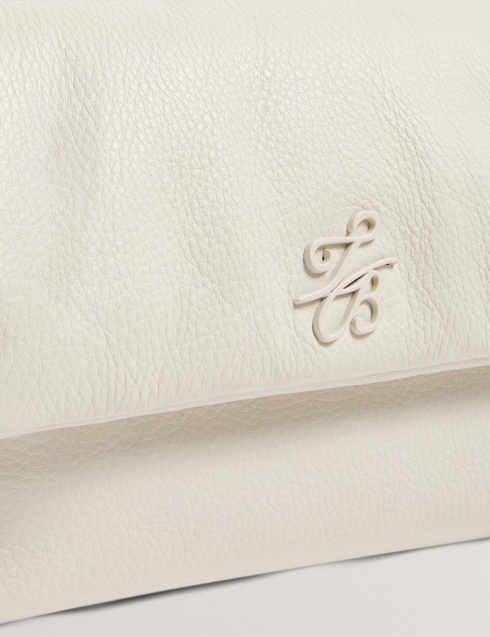 Ecru Ted Baker MARRISA - Padded Leather Fold Over Women Crossbody Bags | SG  1279-GZFAP
